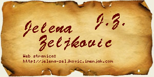 Jelena Zeljković vizit kartica